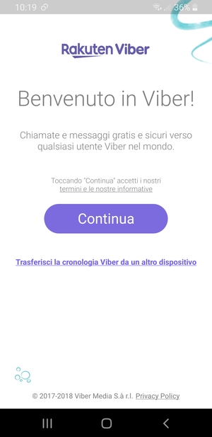 L'app è pronta per l'uso
