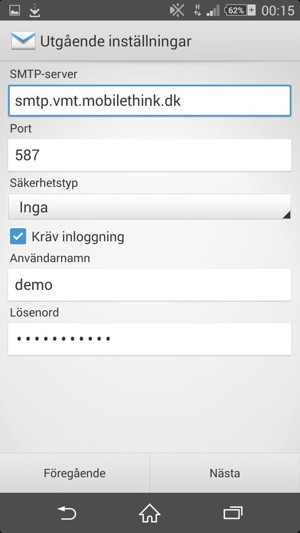 Ange utgående serveradress