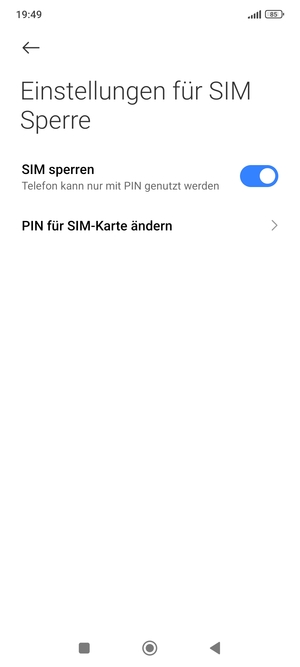 Wählen Sie PIN für SIM-Karte ändern