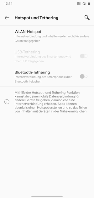 Wählen Sie WLAN-Hotspot