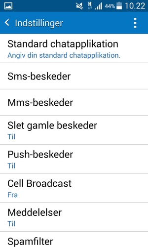 Vælg Sms-beskeder
