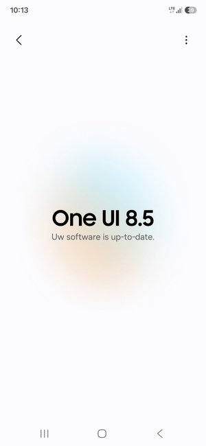 Als uw telefoon up-to-date is, zult u het volgende scherm zien