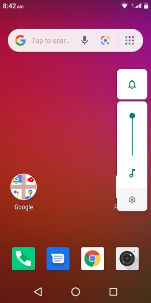 Continue to press to take the volume down to the required level