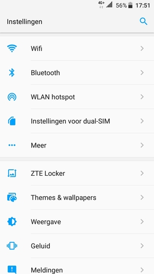 Selecteer Wifi
