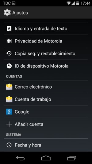 Desplácese y seleccione Google