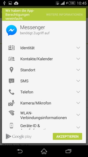 Wählen Sie AKZEPTIEREN