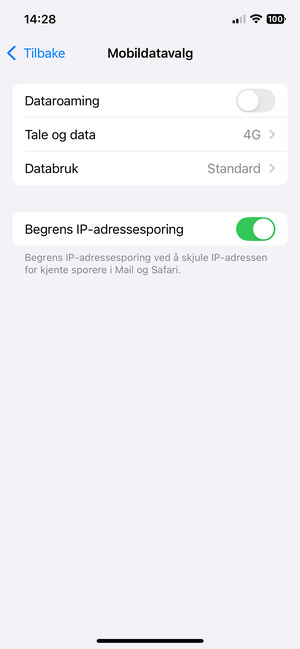 Velg Tale og data