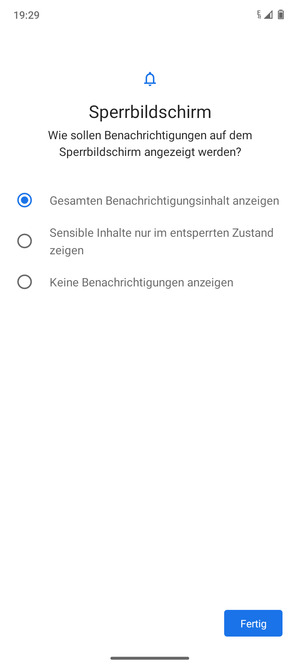 Wählen Sie die gewünschte Option und wählen Sie Fertig