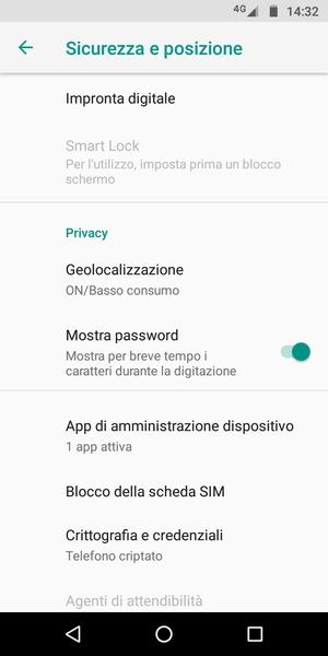Scorri e seleziona Geolocalizzazione