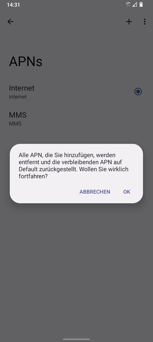 Wählen Sie OK
