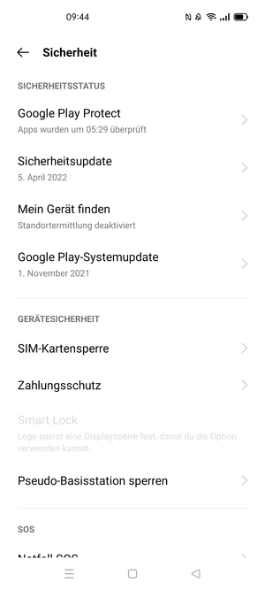 Wählen Sie SIM-Kartensperre