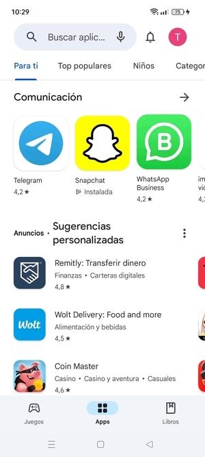 Seleccione la barra de Búsqueda