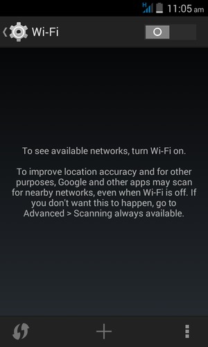 Turn on Wi-Fi