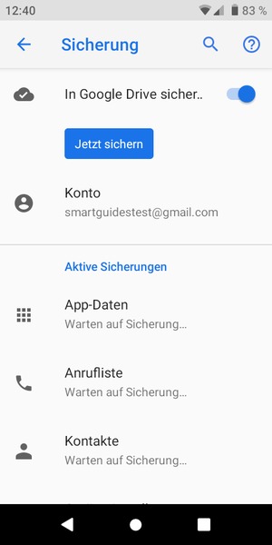 Wählen Sie Konto