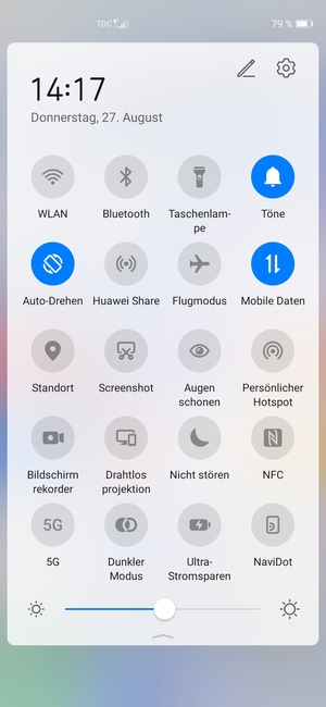 Wählen Sie die Einstellungen-Taste