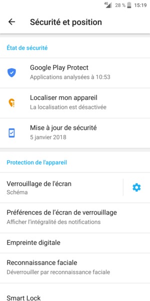 Votre téléphone est maintenant sécurisé par un écran de verrouillage
