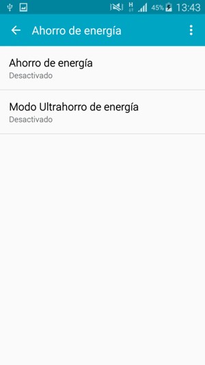 Seleccione Ahorro de energía