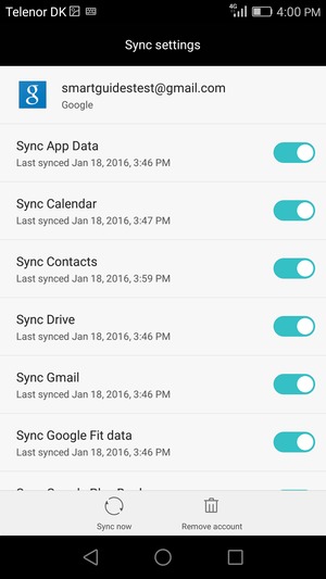 Select Sync now