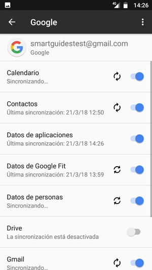 Su información será sincronizada