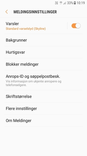 Velg Flere innstillinger