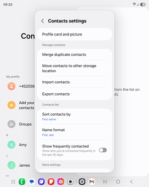 Select Import  contacts