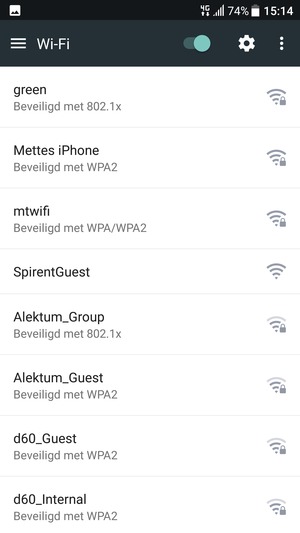 Selecteer het draadloze netwerk waarmee u verbinding wilt maken