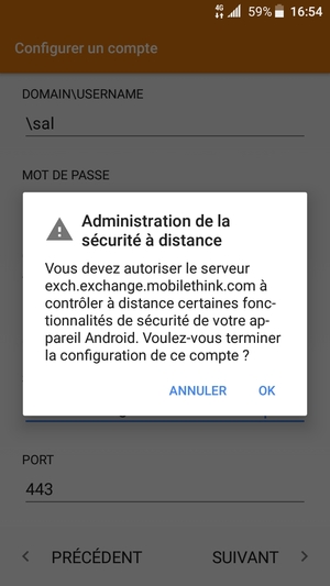 Sélectionnez OK