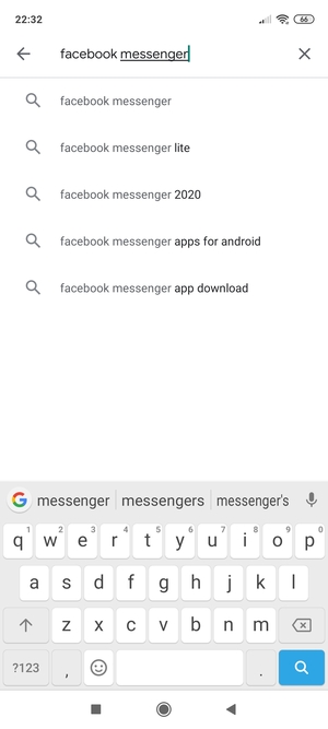 Enter the app name and select Search