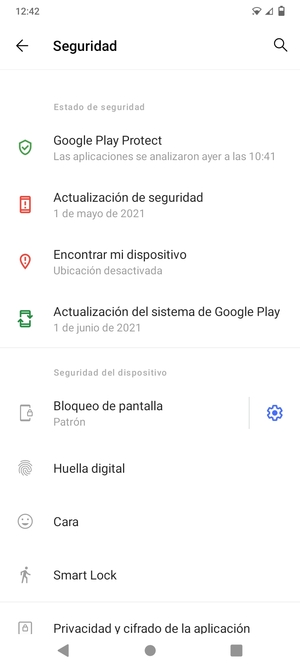 El teléfono ha sido asegurado con un bloqueo de pantalla