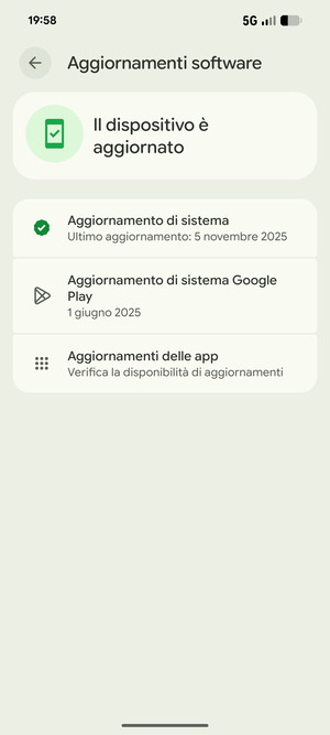Seleziona Aggiornamento di sistema