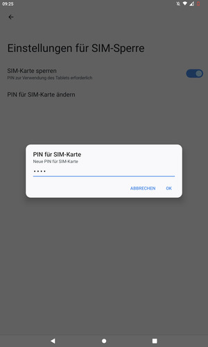 Geben Sie Ihre Neue PIN für SIM-Karte ein und wählen Sie OK