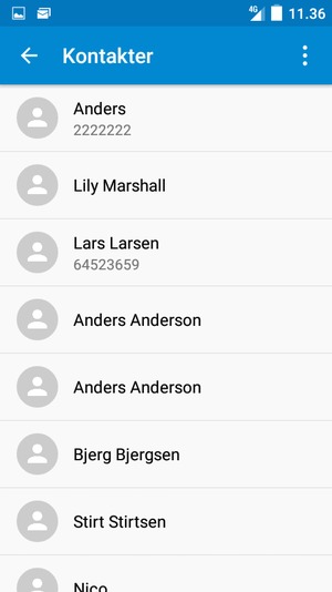 Velg menyknappen
