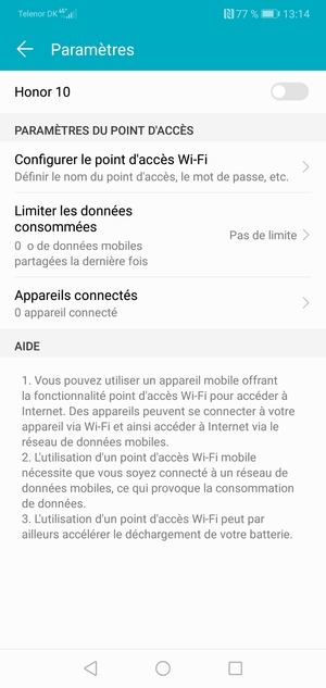 Sélectionnez Configurer le point d'accès Wi-Fi