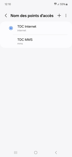 Sélectionnez le bouton du Menu