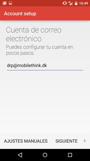 Introduzca Dirección de correo electrónico y seleccione SIGUIENTE