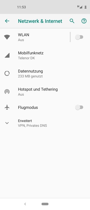 Wählen Sie Mobilfunknetz