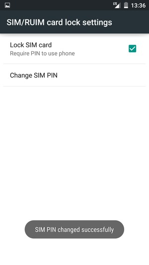 Your SIM PIN has been changed