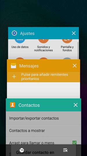 Seleccione el icono Eliminar para cerrar todas las aplicaciones en ejecución