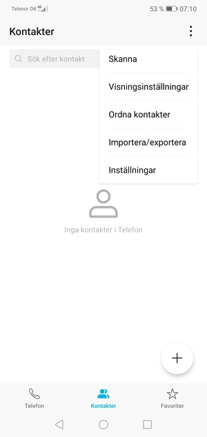 Välj Importera/exportera