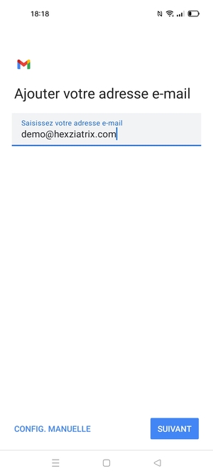 Saisissez votre adresse e-mail et sélectionnez SUIVANT