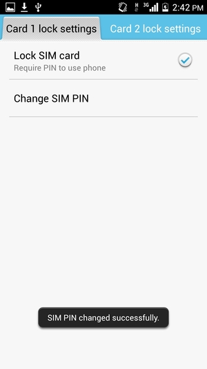 Your SIM PIN has been changed