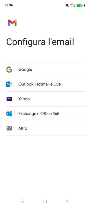 Seleziona Outlook, Hotmail e Live