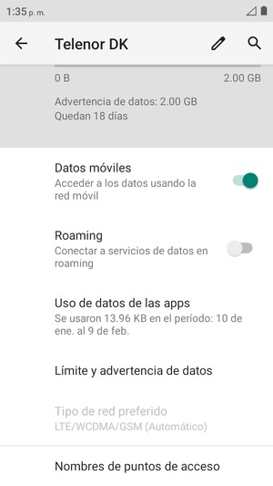Desplácese y seleccione Nombres de puntos de acceso