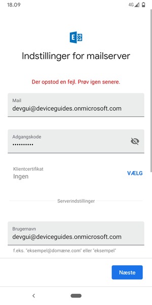 Indtast din adgangskode
