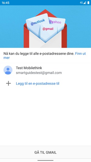 Velg GÅ TIL GMAIL