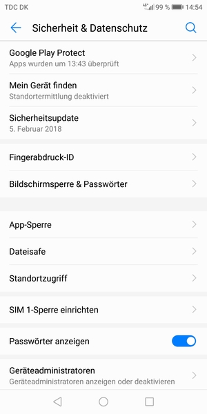 Wählen Sie SIM-Sperre einrichten