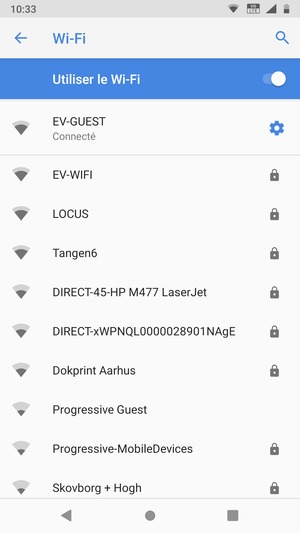 Vous êtes maintenant connecté au réseau Wi-Fi