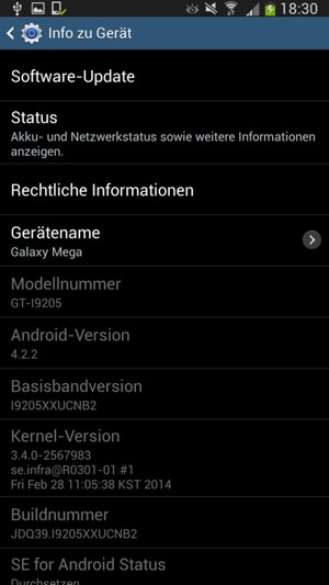 Wählen Sie Software-Update