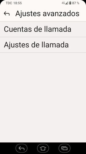 Seleccione Ajustes de llamada