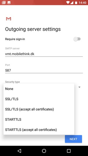 Select None and  NEXT